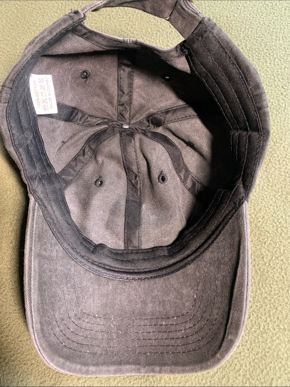 NWOT Let’s Go Brandon black faded hat. Distressing intentional. Adjustable strap - Picture 5 of 5